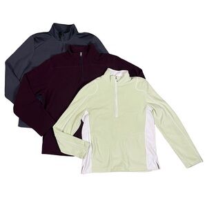 Eddie Bauer Faded Glory Zeroxposur Large Fleece Half Zip Pullover Outdoor Camp